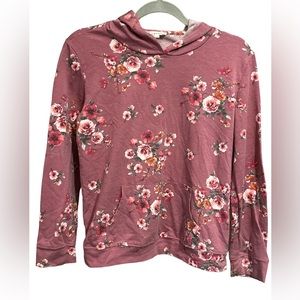 Crown of heart long sleeve top with hoodie -XL